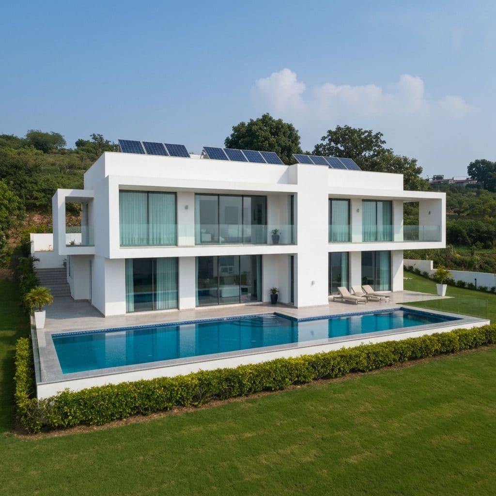 Modern Villa, Sector 8 - after construction by Babson Infra