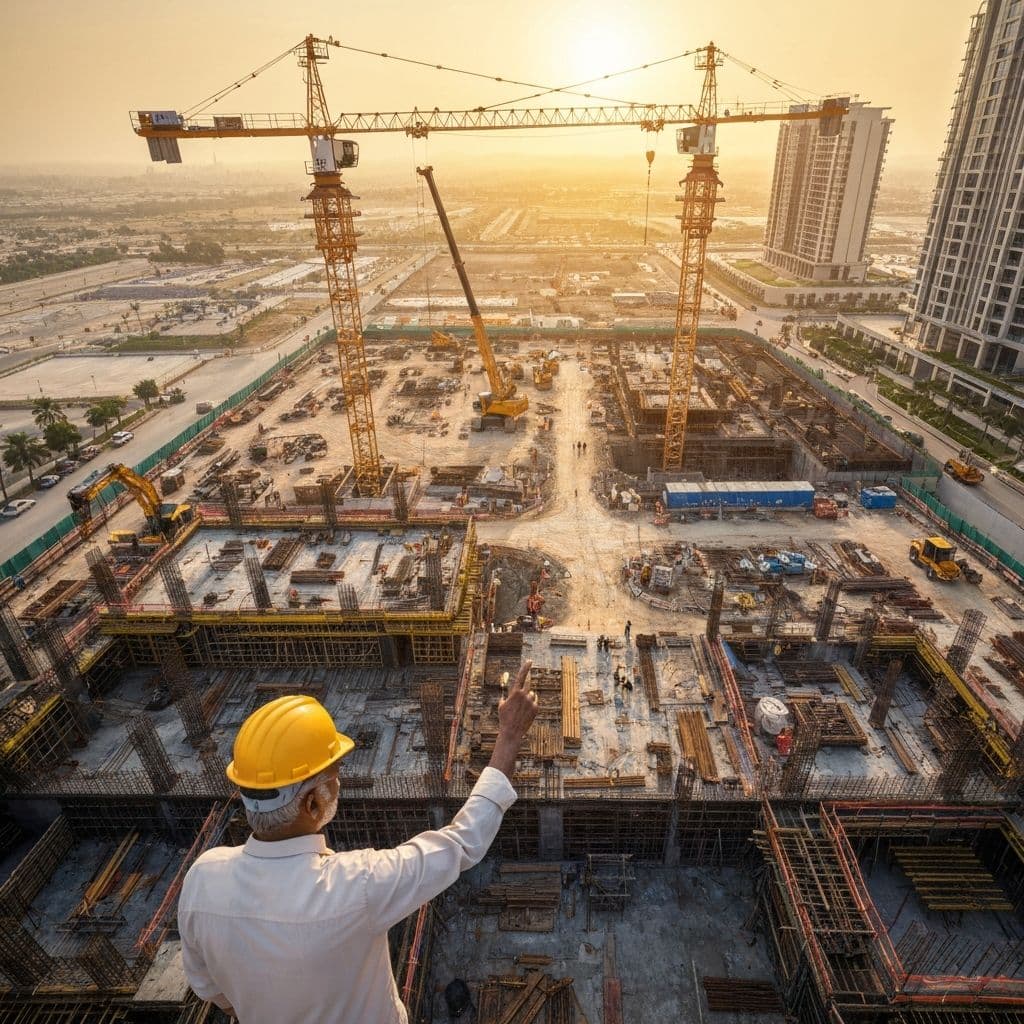 Construction site in Chandigarh