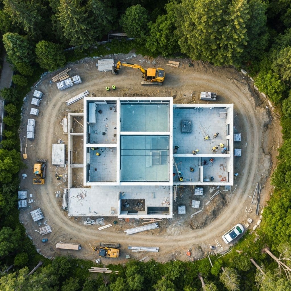 House construction site in Mohali